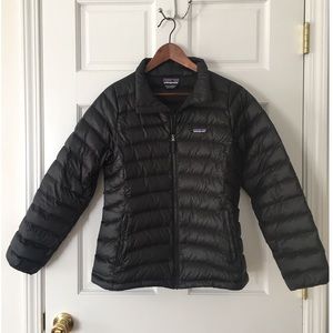 Patagonia Girls Down Sweater Jacket Black Size XXL